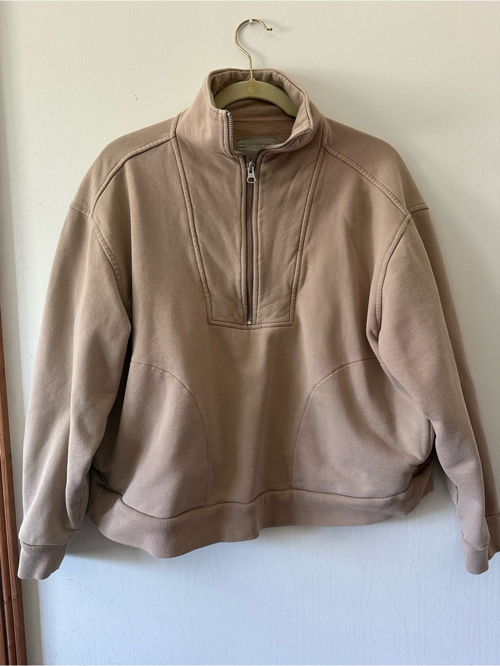 Everlane women’s Half-Zip Pullover Sweatshirt like new